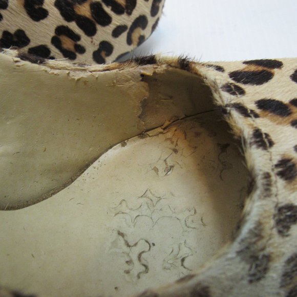 Kelsi Dagger Calf Hair Leopard Print Platform Stiletto Heels - Picture 10 of 10